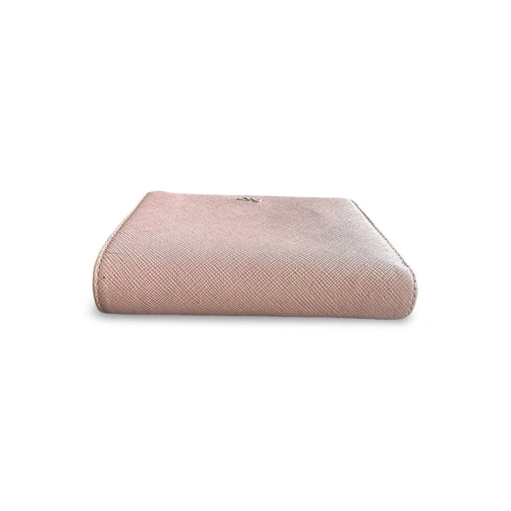 Jill Stuart Blush Pink 👀photosBi-fold kisslock wallet "Gloria" cowhide leather - Picture 8 of 11